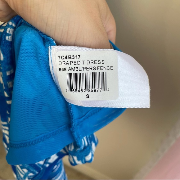 Tracy Reese Draped T Dress Sleeveless Blue - Picture 12 of 13